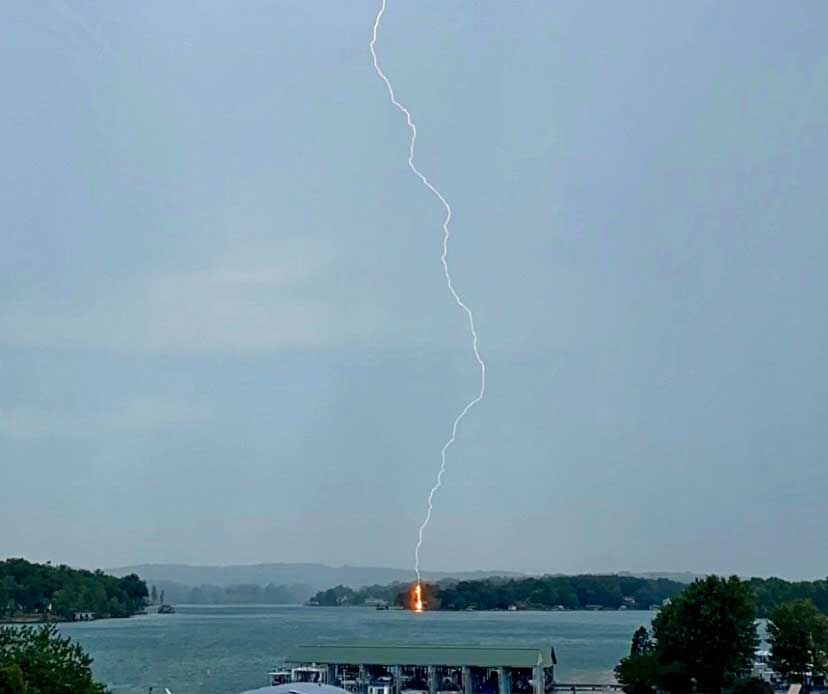 Lightning strikes!